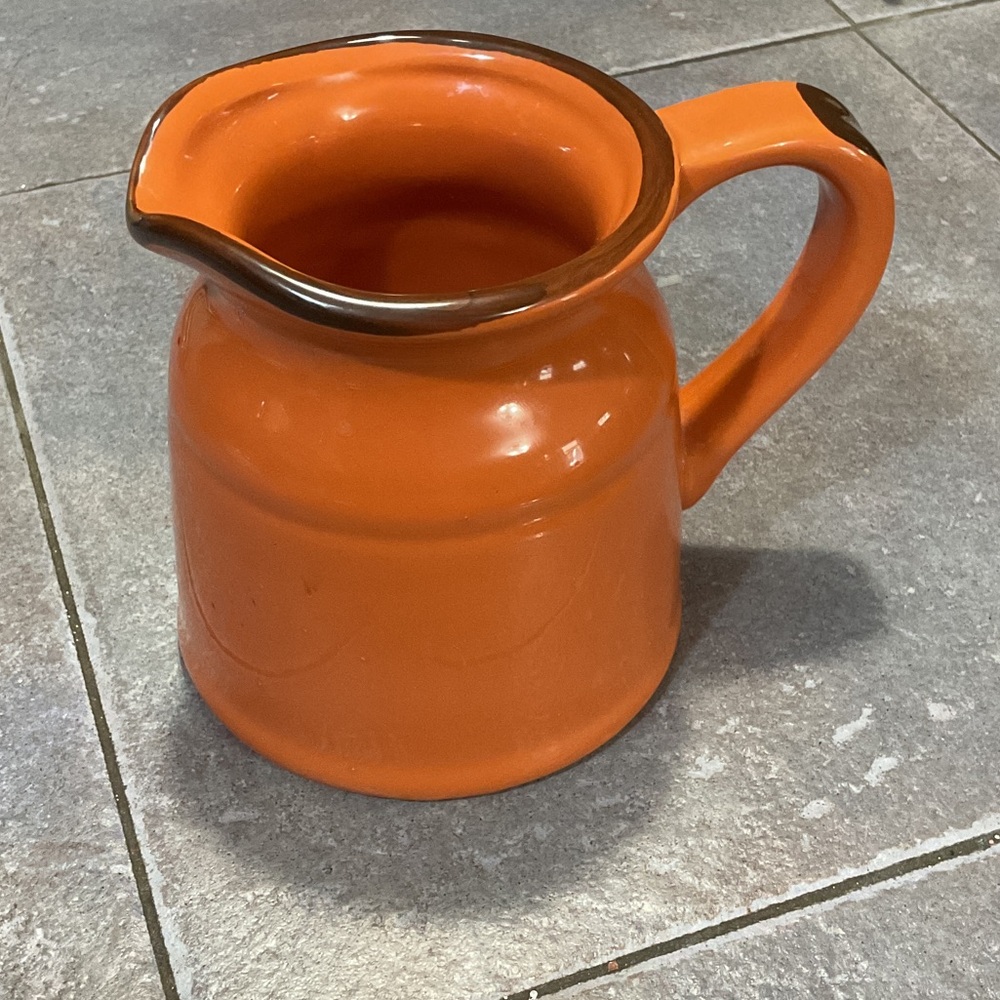 Orange Ceramic Pitcher - Picture 2 of 7